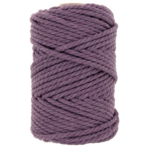 Gomitolo di cordone di cotone per macramè 5mm - Lavanda x50m