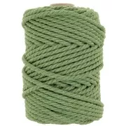 Gomitolo di cordone di cotone Macramé da 5 mm - Verde Eucalipto x50m