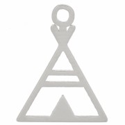 Ciondolo triangolo etnico - tipi - 13x10 mm in Argento 925 X1|raw }}