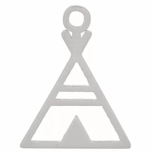 Ciondolo triangolo etnico - tipi - 13x10 mm in Argento 925 X1
