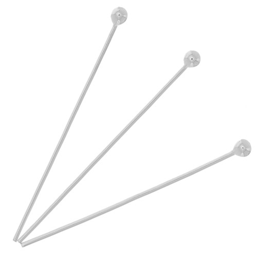 Chiodini a testa pallina 25x0,40 mm in argento 925 x10