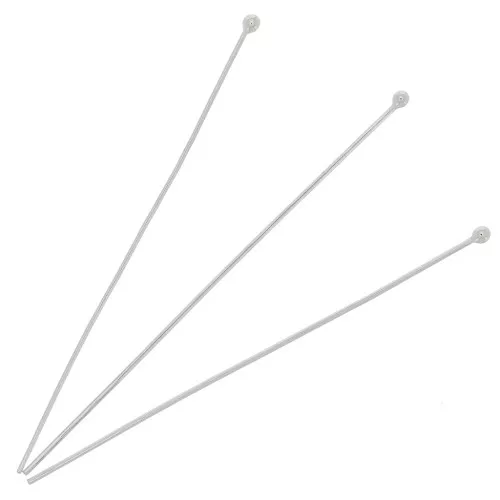 Chiodini a testa pallina 50x0.60 mm in argento 925 x10