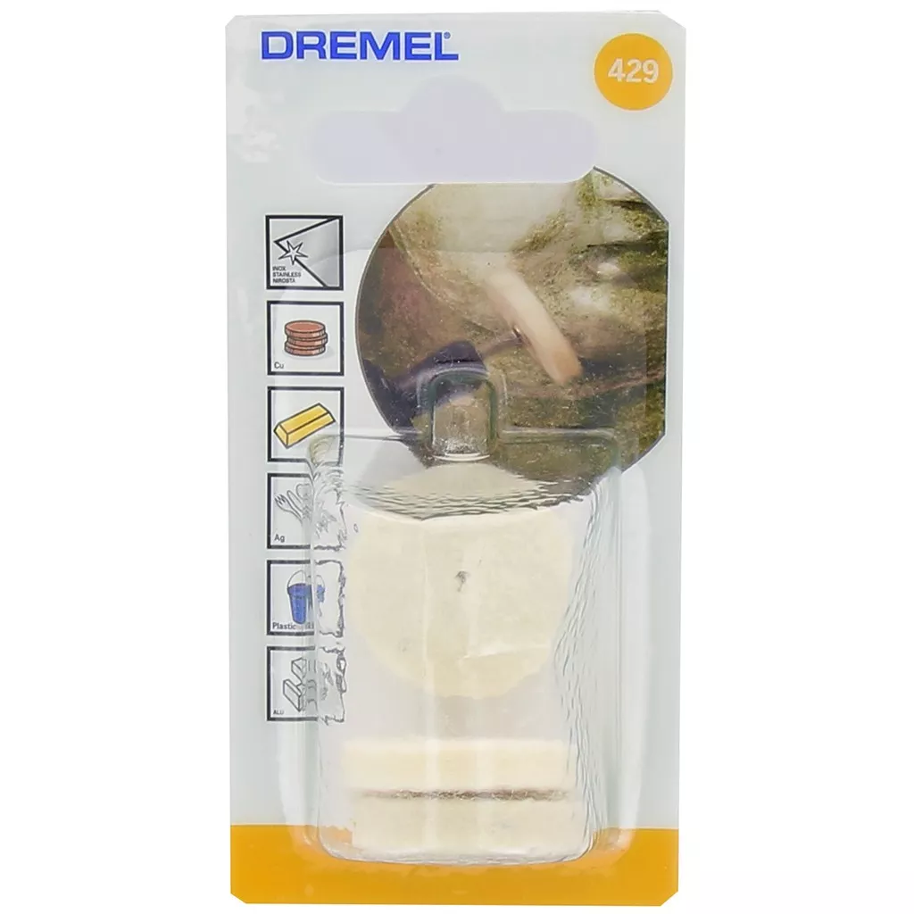 Disco Di Lucidatura Dremel 520 - Per Metalli, Con Composto Pre-Applicato, Gambo 3.2mm