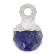 Ciondolo pallina sfaccettato 6 mm -Gemma-Argento 925 - Sodalite x1|raw }}
