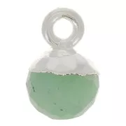 Ciondolo pallina sfaccettato 6 mm -Gemma- Argento 925 - Amazonite x1