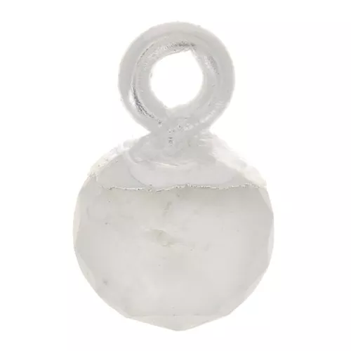 Ciondolo pallina sfaccettato 6 mm -Gemma - Argento 925 - Pietra di luna x1