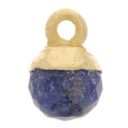 Ciondolo pallina sfaccettato 6 mm - Argento 925 dorato - Sodalite x1|raw }}
