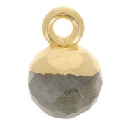 Ciondolo pallina sfaccettato6 mm - Argento 925 dorato - Labradorite x1|raw }}