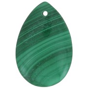 Pendente pera pietra semi preziosa 30x20 mm- Malachite x1