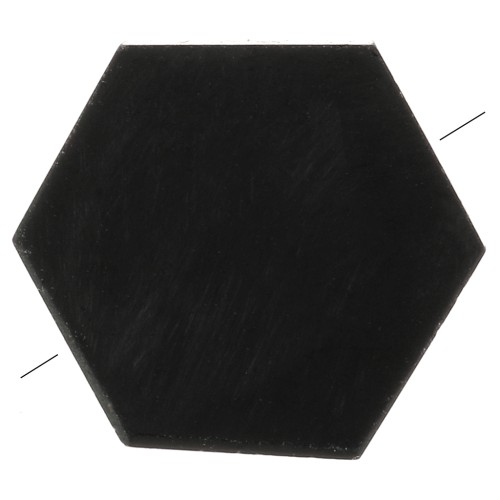 Perlina piatta a forma di esagono 12x10 mm pietra semipreziosa - Black Onyx x1