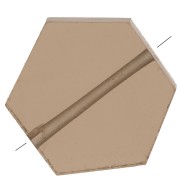 Perlina piatta a forma di esagono 12x10 mm pietra semipreziosa - Quarzo fumé x1|raw }}