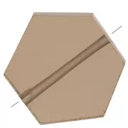 Perlina piatta a forma di esagono 12x10 mm pietra semipreziosa - Quarzo fumé x1