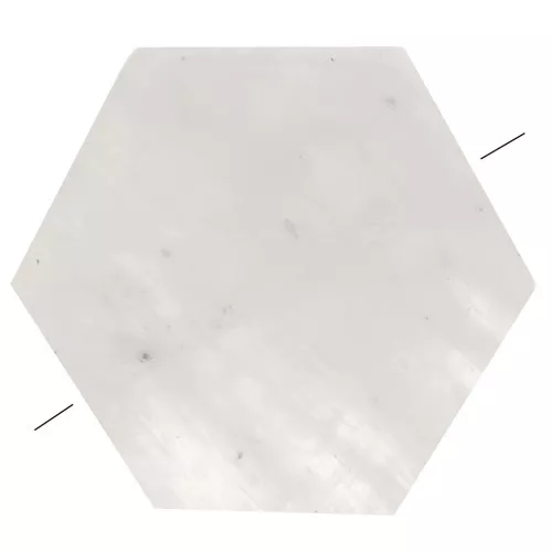 Perlina piatta a forma di esagono 12x10 mm pietra semiprezios - Pietra di luna x1
