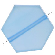 Perla piatta a forma di esagono 12x10 mm pietra semipreziosa tinta-Blue Onyx x1|raw }}