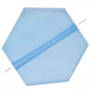 Perla piatta a forma di esagono 12x10 mm pietra semipreziosa tinta-Blue Onyx x1
