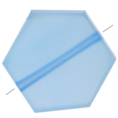 Perla piatta a forma di esagono 12x10 mm pietra semipreziosa tinta-Blue Onyx x1