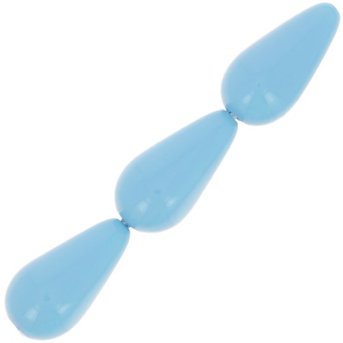 Perle Preciosa Pearshape Pearl 15x8 mm - Aqua Blue x5