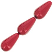 Perle Preciosa Pearshape Pearl 15x8 mm - Red x5|raw }}