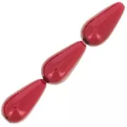 Perle Preciosa Pearshape Pearl 15x8 mm - Red x5