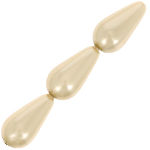 Perle Preciosa Pearshape Pearl 15x8 mm - Vanilla x5
