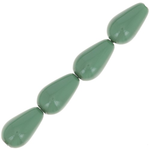 Perle Preciosa Pearshape Pearl 10x6 mm - Sage x10