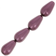 Perle Preciosa Pearshape Pearl 10x6 mm - Light Burgundy x10|raw }}
