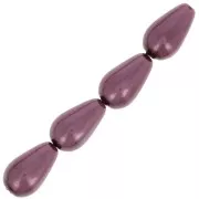 Perle Preciosa Pearshape Pearl 10x6 mm - Light Burgundy x10