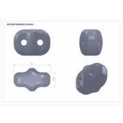 SuperDuo mm. 2.5x5 Opaque Grey Picasso x10g