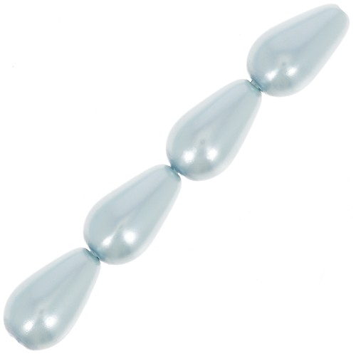Perle Preciosa Pearshape Pearl 10x6 mm - Light Blue x10