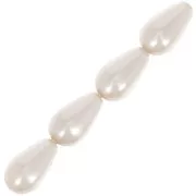 Perle Preciosa Pearshape Pearl 10x6 mm - Creamrose x10