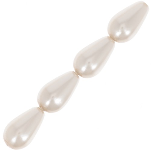Perle Preciosa Pearshape Pearl 10x6 mm - Creamrose x10