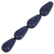 Perle Preciosa Pearshape Pearl 10x6 mm - Dark Blue x10