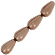 Perle Preciosa Pearshape Pearl 10x6 mm - Bronze x10|raw }}