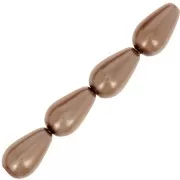 Perle Preciosa Pearshape Pearl 10x6 mm - Bronze x10