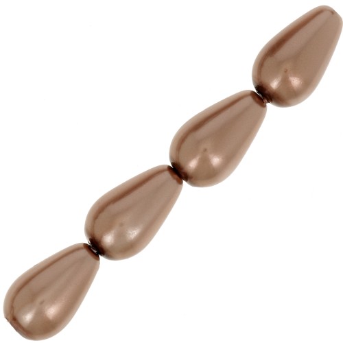 Perle Preciosa Pearshape Pearl 10x6 mm - Bronze x10
