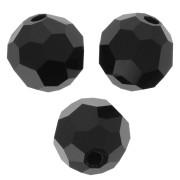 Preciosa Crystal faceted Rounds 6 mm - Jet x6|raw }}