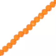 Perle sfaccettate rotonde - rotonde appiattite - 6x5 mm Topazio x42cm