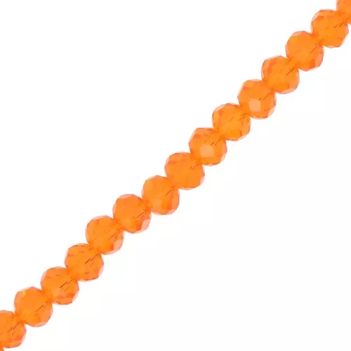 Perle sfaccettate rotonde - rotonde appiattite - 6x5 mm Topazio x42cm