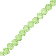 Perline tonde sfaccettate - tondo appiattito 6x5 mm Peridot x41cm|raw }}