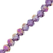 Tonde schiacciate sfaccettate mm. 6x5 Light Amethyst AB x40cm|raw }}
