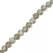 Tonde schiacciate sfaccettate mm. 6x5 Black Diamond AB 42cm