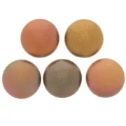 Cabochon di vetro di Puca® 14 mm - Gold Iris Mat x1