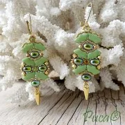 Perle in vetro Samos® di Puca® 7x5 mm Crystal Full Vitrail x10g