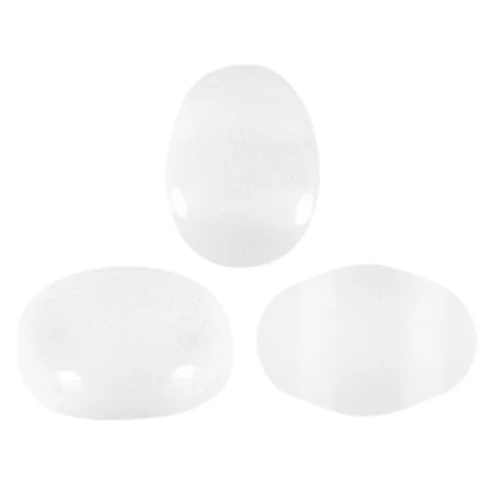 Perle in vetro Samos® di Puca® 7x5 mm Crystal Mat x10g