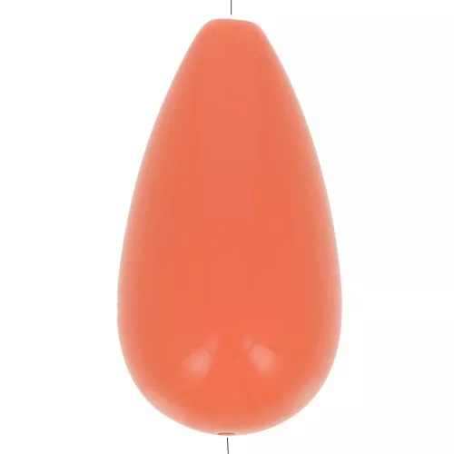 Perlina di resina a pera 26x14 mm - Rosa Corallo x1