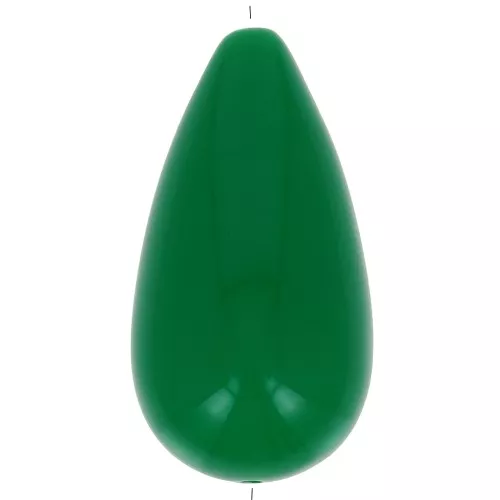 Perlina di resina a pera 26x14 mm - Verde abete x1