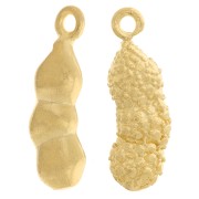 Ciondolo baccelli di pisello 17x5 mm - Dorato con oro fino x1