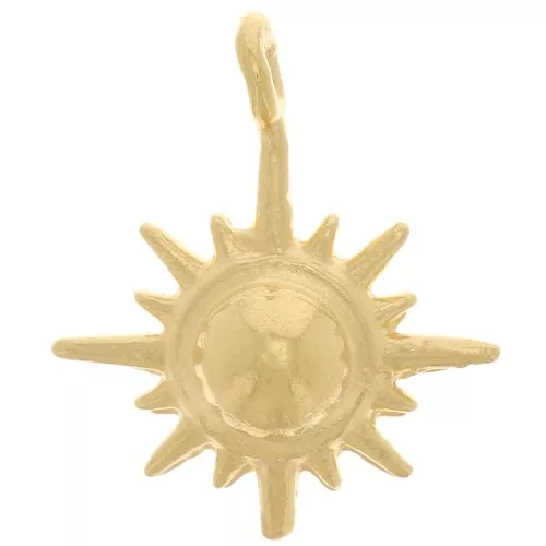 Pendente Stella del Nord 16x12 mm -Dorato con oro fino x1