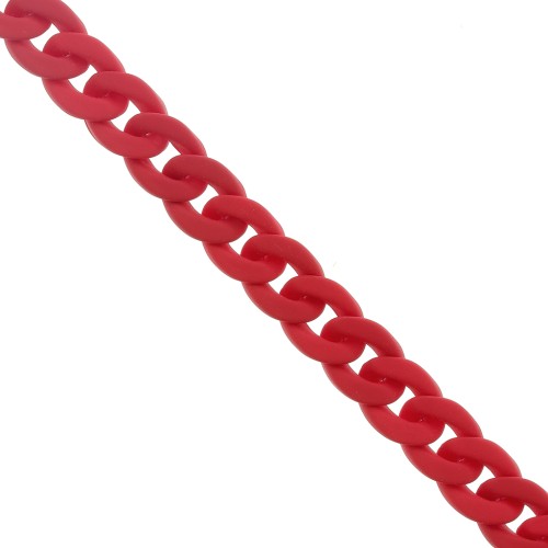 Catena acrilica 16 mm - Rosso opaco Mat x48cm