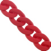 Catena acrilica 16 mm - Rosso opaco Mat x48cm